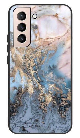 INCOVER Samsung Galaxy S22 Plast Deksel m. Glass Bakside - Marmor