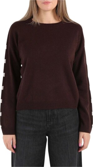 Kaos Dame Strikkevarer Brun M,