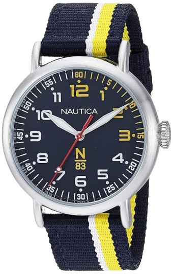 Nautica Herreklokke NAPWLS907 Wakeland Sort/Tekstil Ø40 mm
