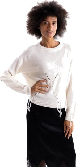 Pinko Dame Strikkevarer Hvit XS,