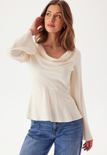 BUBBLEROOM Drapy Blouse Cream 34
