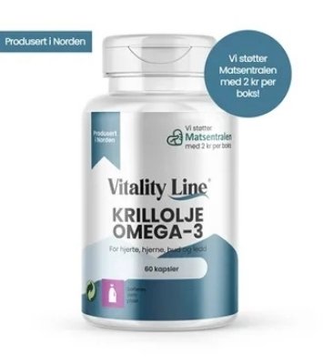 Vitality Line Krill Olje Omega 3 60 kapsler