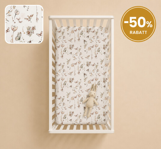 Babysteps Laken Til Sprinkelseng 60x120cm Nature Babysteps Laken Til Sprinkelseng 60x120cm Nature