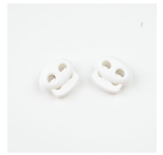 Dobbel snorstopper Hvit, 17mm