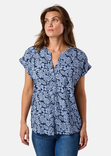 Seaside Sankt Claud Tunic Top W Daisey Flower Blue 38 Bestselger