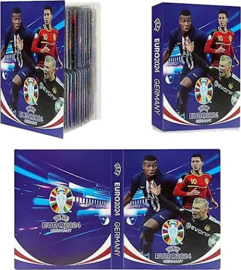 Fotball samlekortalbum 240 lommer kortperm samlemappe svart
