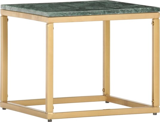 vidaXL Salongbord grønn 40x40x35 cm ekte stein med marmorstruktur