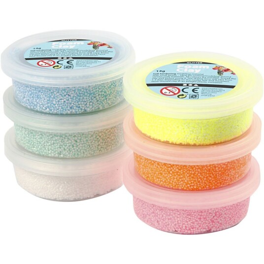Cc Foam Clay Pastellfarger - 6-pakning