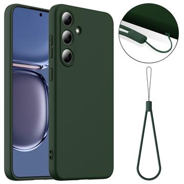 Samsung Galaxy S25 Liquid Silikondeksel   MagSafe kompatibel   Mørkegrønn