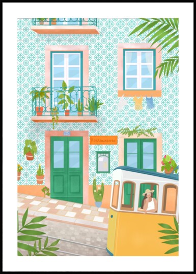 Lisboa City Portugal Plakat / 100x150 Lisboa City Portugal Plakat / 100x150