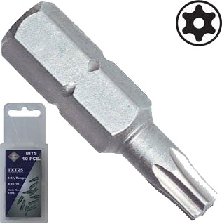 BATO 1/4' Bits TXT 5 x 25mm. 10 stk. pk.