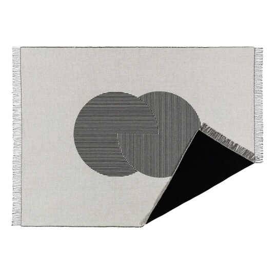 NJRD Circles bomullspledd 130x185 cm Svart