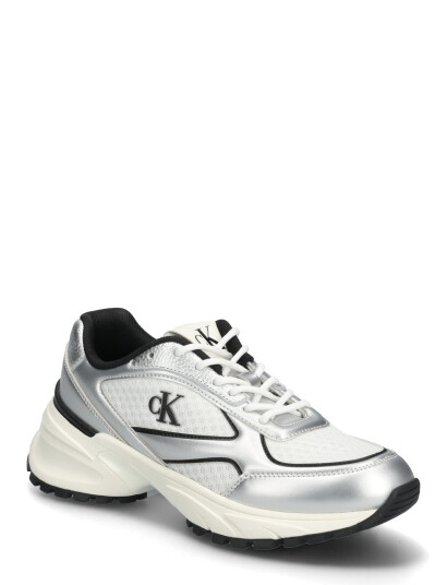 Calvin Klein Hike Runner Lace Up Mesh Mix Met - Silver - 37 Calvin Klein Hike Runner Lace Up Mesh Mix Met - Silver - 37
