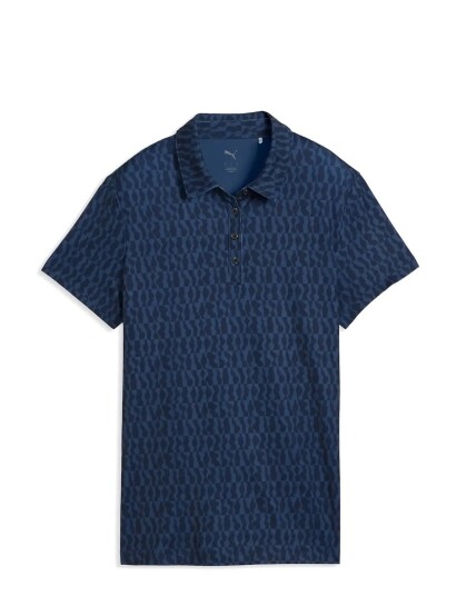 PUMA Golf W Cloudspun Wavey Ss Polo Navy L