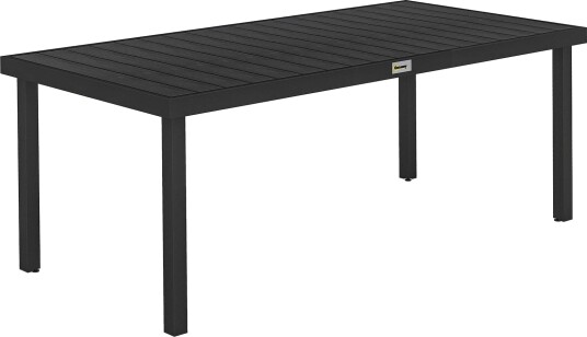 Utendørs spisebord for 8 – værbestandig svart 190x90 cm