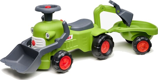 Falk Gåbil Traktor Claas Vintage med Bøtte & Tilhenger Falk Gåbil Traktor Claas Vintage med Bøtte & Tilhenger