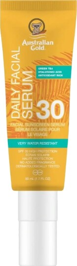 Australian Gold Daily Facial Serum SPF 30 Clear 50 ML - Lett og Pleiende Solkrem