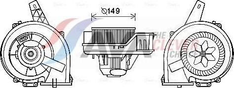 Viftemotor kupévifte AVA Clever Choice ST8044 Viftemotor kupévifte AVA Clever Choice ST8044