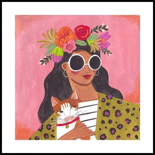 Cat lady Plakat Plakat / 70x70cm