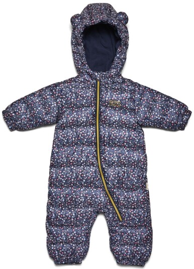 Petite Chérie Atelier Elise Vinterdress Baby Navy Flower 86