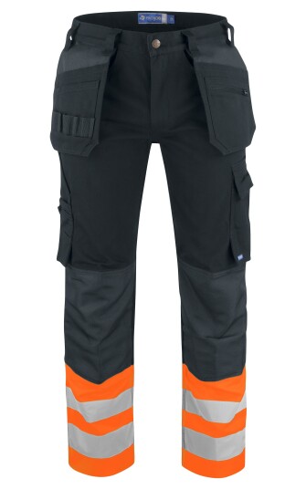 ProJob 6530 Arbeidsbukse En Iso 20471 Kl 1 Orange/Black D96