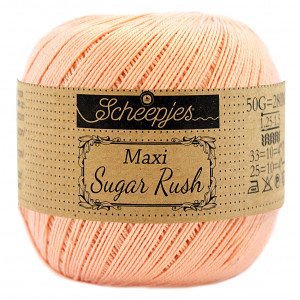 Scheepjes Maxi Sugar Rush Garn Unicolor 523 Blek Fersken