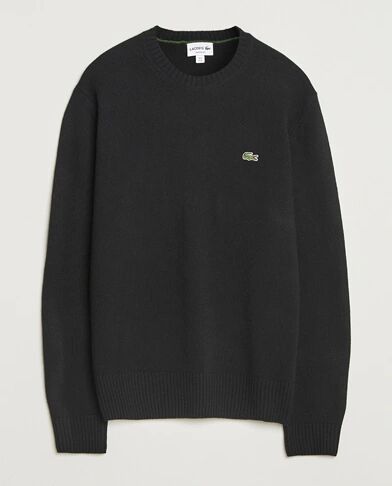 Lacoste Carded Wool Crew Neck Black