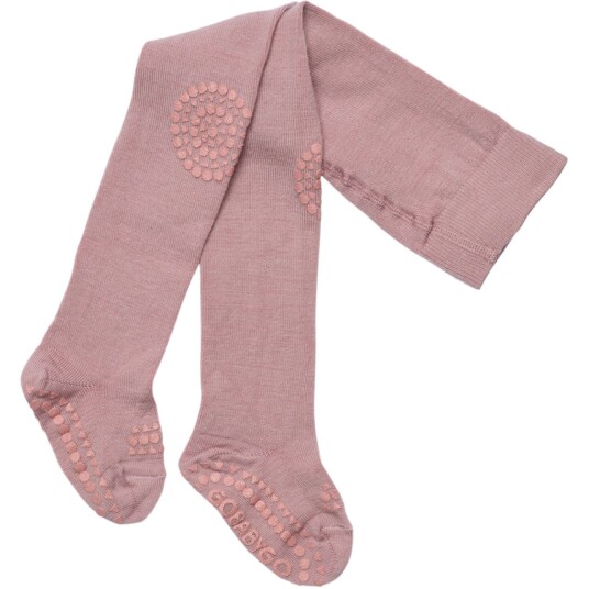 Gobabygo Rose Blush Crawling Strømpebukser anti-slip Ull 12-18 mdr