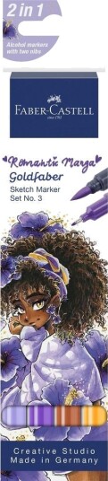 Faber-Castell Gofa Sketch Tusjer Fin Spiss 4 Farger Romantic Manga