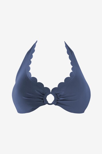 KAANDA Beach life   Bikini BH New Venus Scallop UW Halter Top   Blå