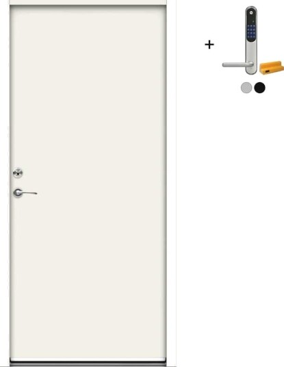 Ytterdør Swedoor Advance-Line Nordic Stockholm med Yale Doorman Classic Home