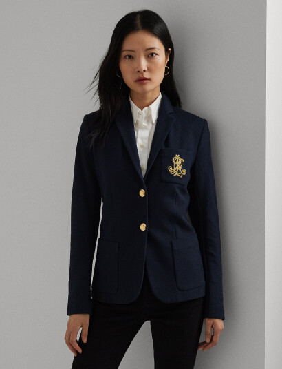 Lauren Ralph Lauren Bullion Jacquard Blazer - Blue - XXL Lauren Ralph Lauren Bullion Jacquard Blazer - Blue - XXL
