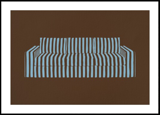 Modern Striped Sofa Plakat / 40x50