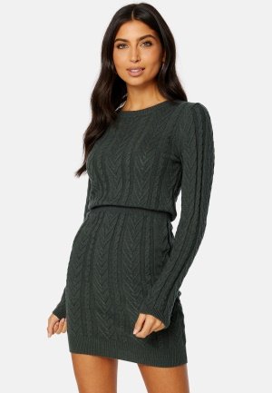 BUBBLEROOM Rishi knitted dress Dark green 3XL