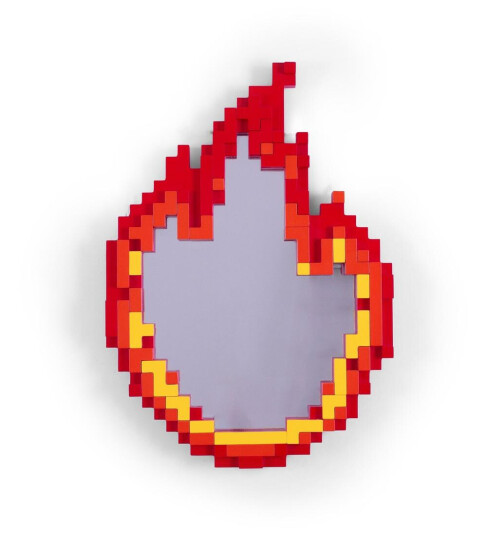 Seletti Pixel Flame Speil Rød/ Oransje/ Gul Seletti Pixel Flame Speil Rød/ Oransje/ Gul