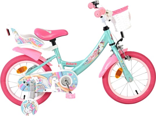 Volare Unicorn 14" Barnesykkel Grønn med Avtakbare Støttehjul Volare Unicorn 14" Barnesykkel Grønn med Avtakbare Støttehjul