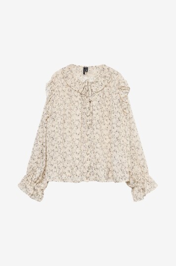 Vero Moda - Bluse vmPetra LS Wvn GA - Grå Vero Moda - Bluse vmPetra LS Wvn GA - Grå