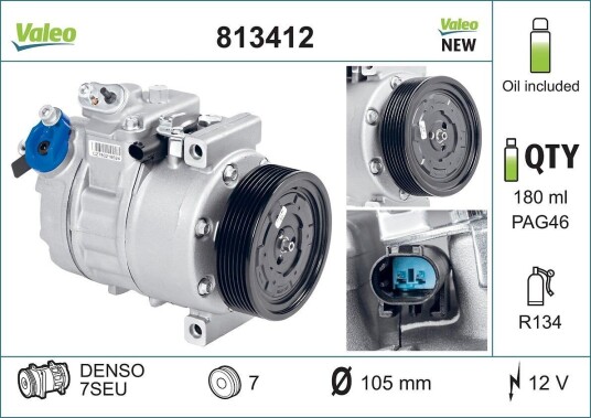 AC kompressor VALEO 813412 AC kompressor VALEO 813412