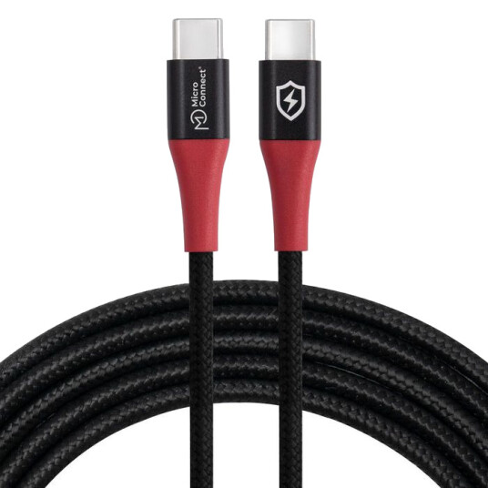 MicroConnect 1.5m USB C ladekabel med hurtiglading - Svart