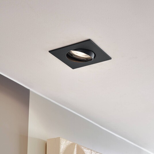 PRIOS innfellingslampe Fibur svart 9 cm GU10 10 stk. Fibur PRIOS dimbar Sort Stue / spisestue Metall Moderne Innfelt i tak PRIOS innfellingslampe Fibur svart 9 cm GU10 10 stk. Fibur PRIOS dimbar Sort Stue / spisestue Metall Moderne Innfelt i tak