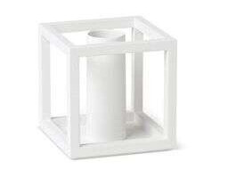 Audo Copenhagen Kubus 1 Minimalistisk Lysestake Hvit i Metall