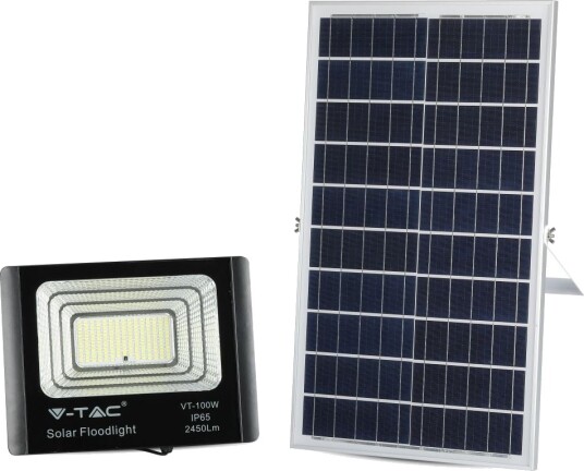 V Tac 35W solcellepanel LED lyskaster 6000K Kulør : Kald