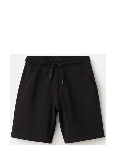Mango Basic Cotton Bermuda Shorts Black 11 12