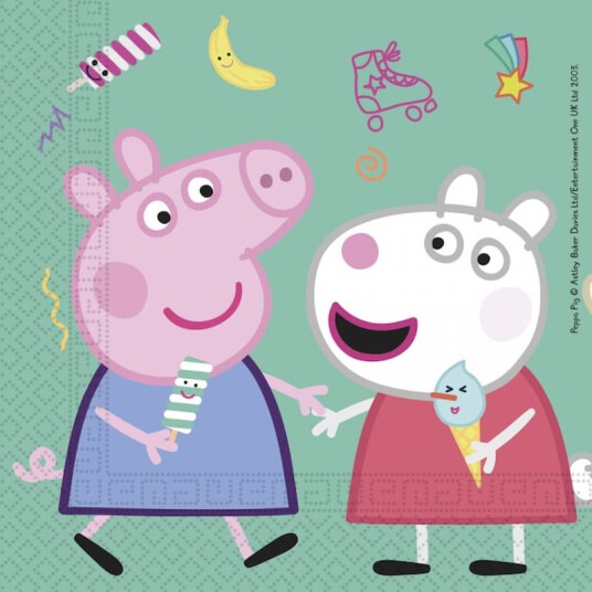 20 stk Servietter 33x33 cm Peppa Gris