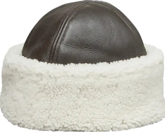 Becksöndergaard Dora Smooth Shearling Hat   DARK CHOCOLATE   XS/S
