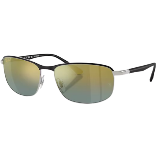 Ray Ban RB3671CH Polished Black On Silver Gradient Gold Chromance Gradient Gold Chromance one_size Ray Ban RB3671CH Polished Black On Silver Gradient Gold Chromance Gradient Gold Chromance one_size