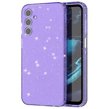 Samsung Galaxy A15 Stylish Glitter Series TPU-deksel Gjennomsiktig Lilla