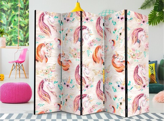 Romdeler Pastel Unicorns II 222x517 cm - Artgeist sp. z o. o.