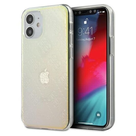 Veske Guess Guhcp12s3d4girbl Iphone 12 Mini 5,4 Tommer Rainbow/Opal Hard Case 4G 3D-Mønstersamling
