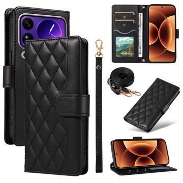 Xiaomi 17 Pro Max Luksuriøst Vattert Lommeboketui Svart